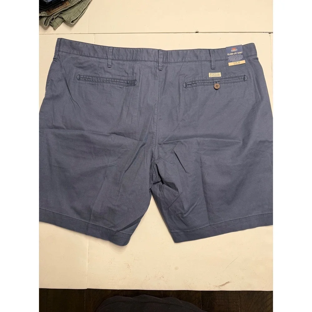 Faherty Island Life Short Mens 42 Vintage Navy Organic Cotton Tencel MBS2313-VNY